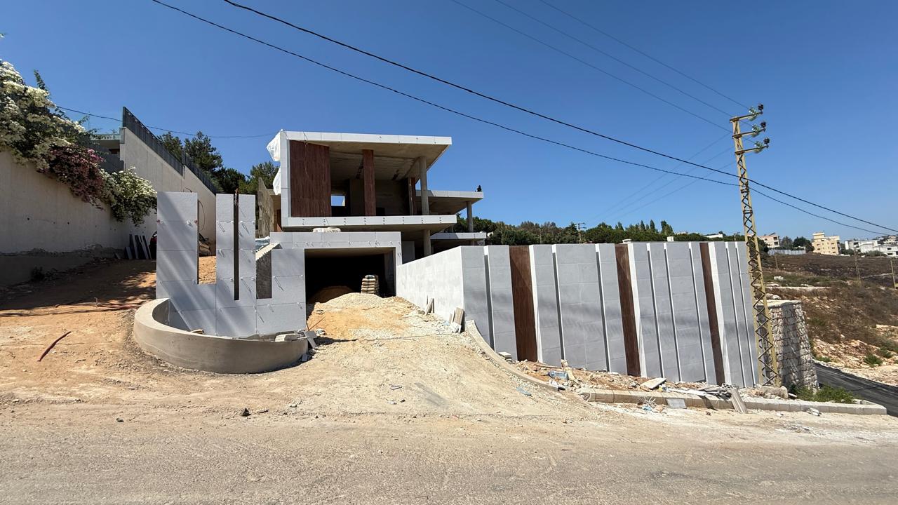 Modern residence under construction